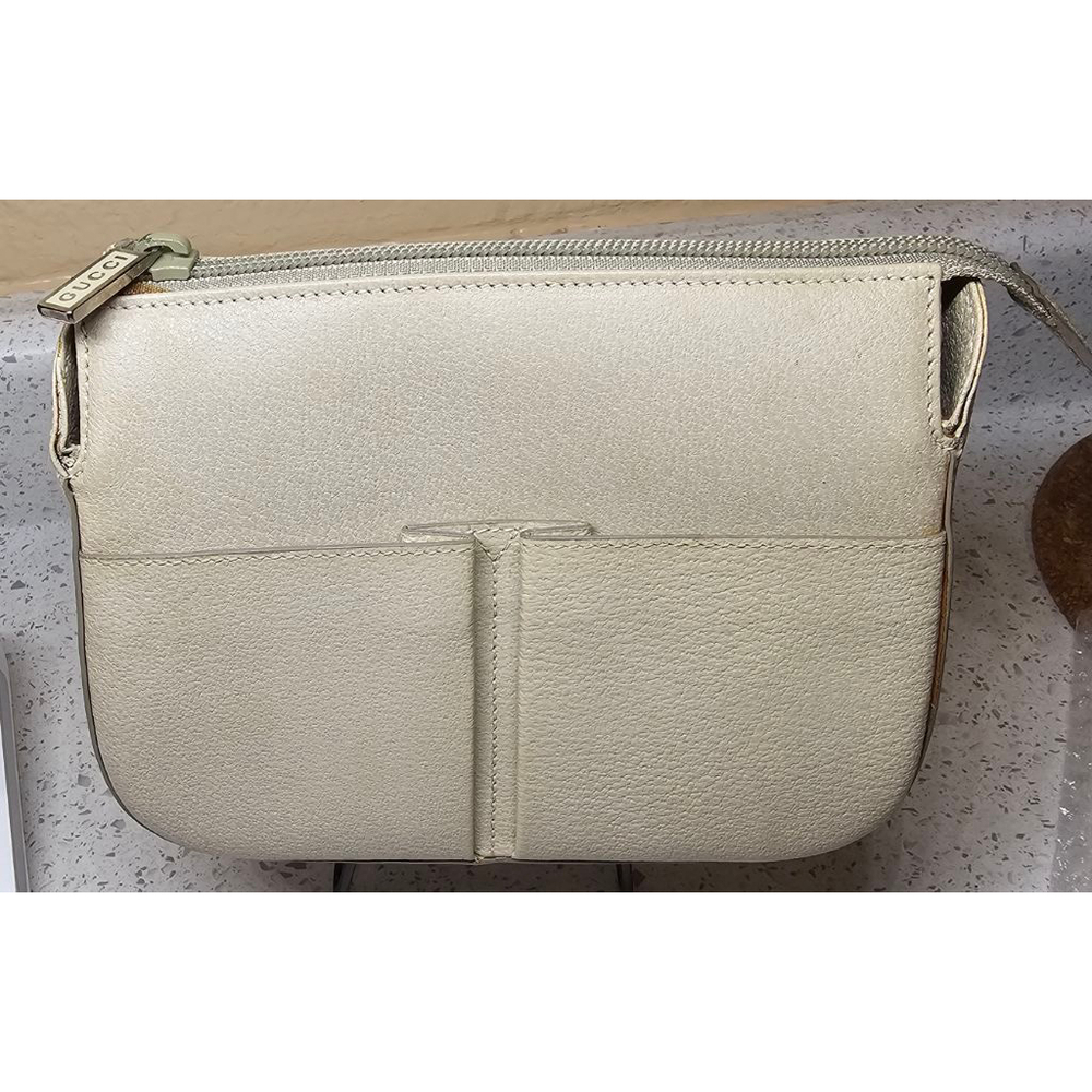 90s Vintage Beige/ Cream Gucci Pouch